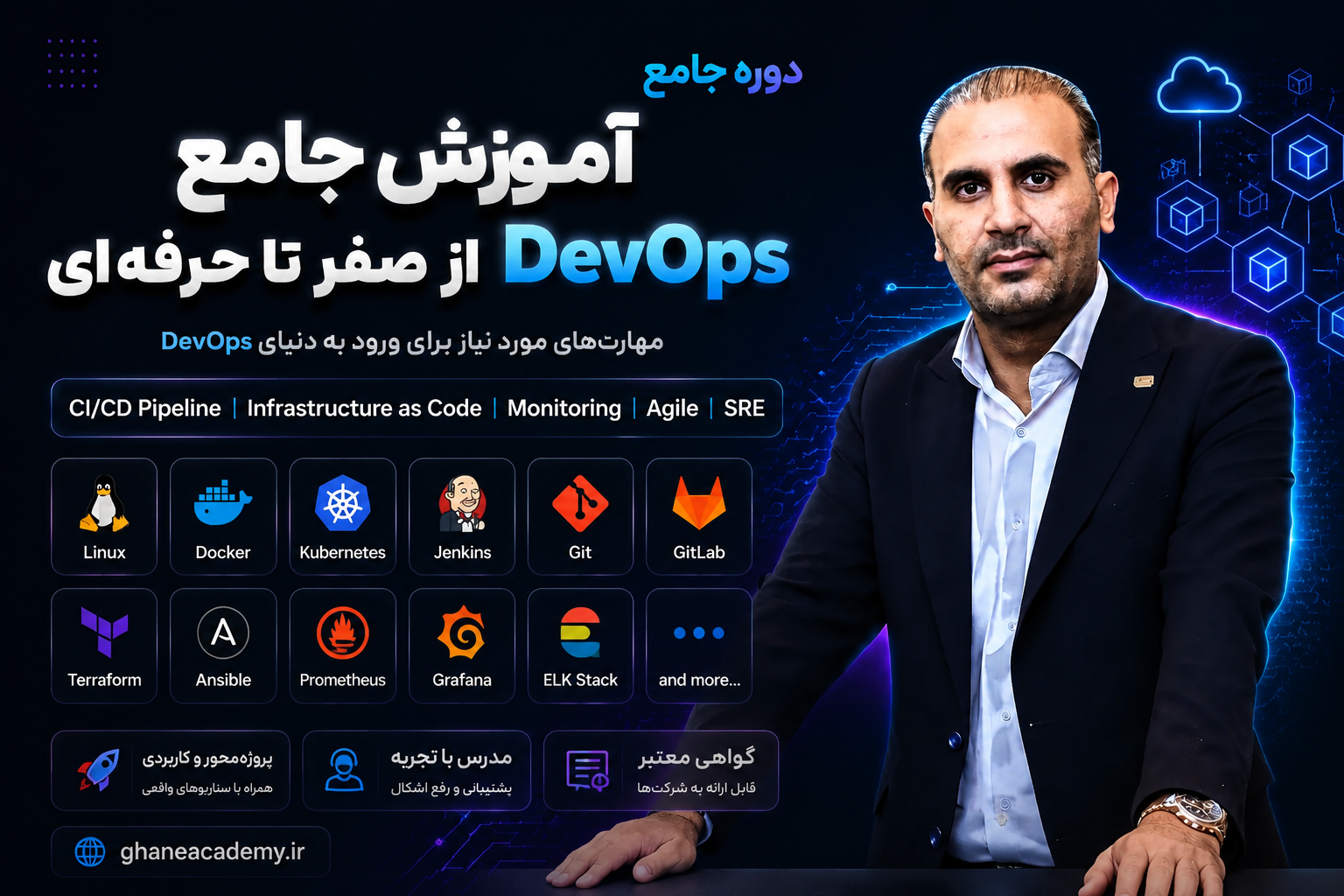 دوره جامع آموزش DevOps: تسلط بر Kubernetes، CI/CD  | با سناریوهای واقعی دوره مقدماتی